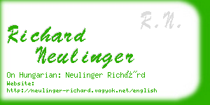 richard neulinger business card